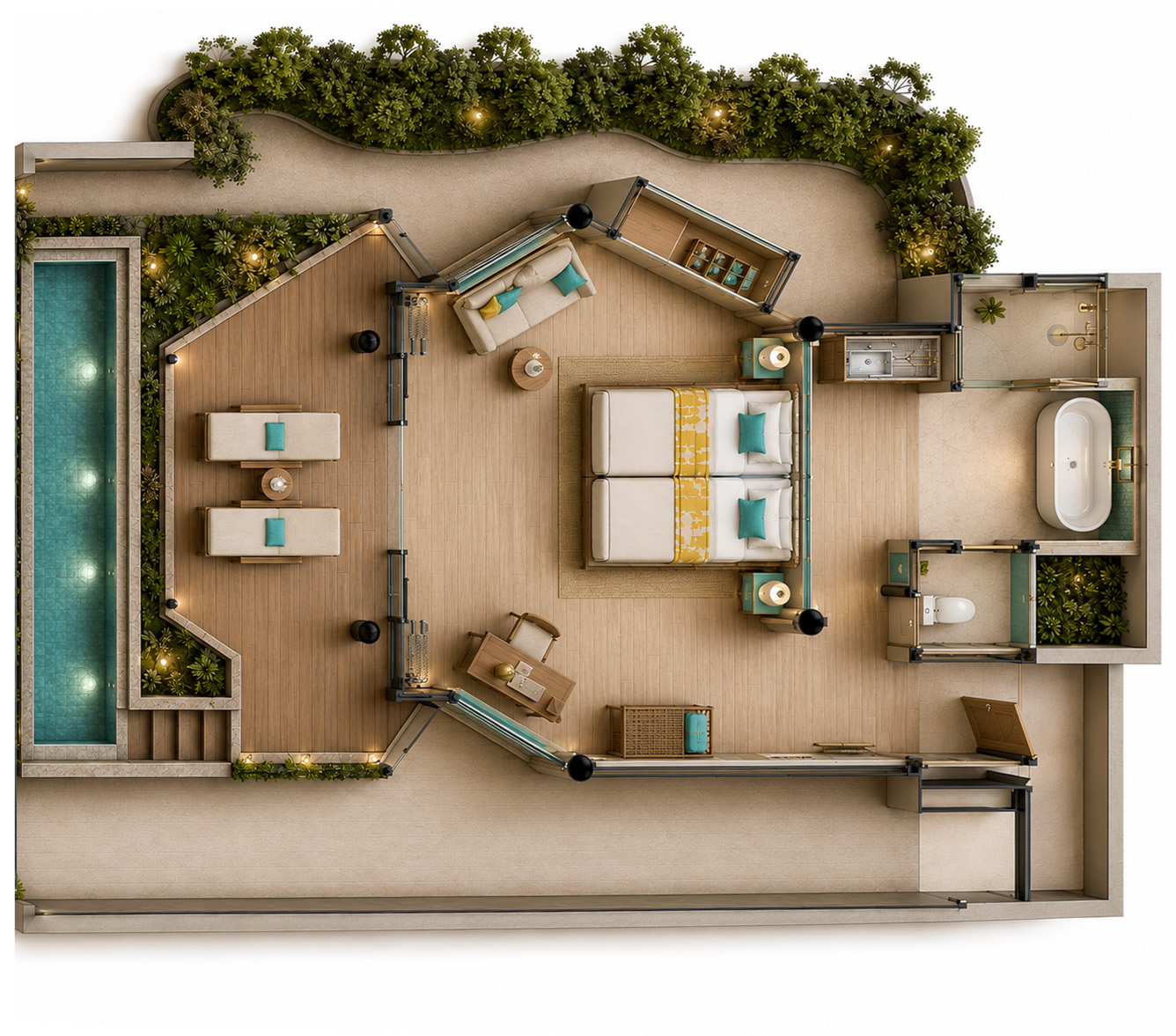 Garden Pool Villa floor plan