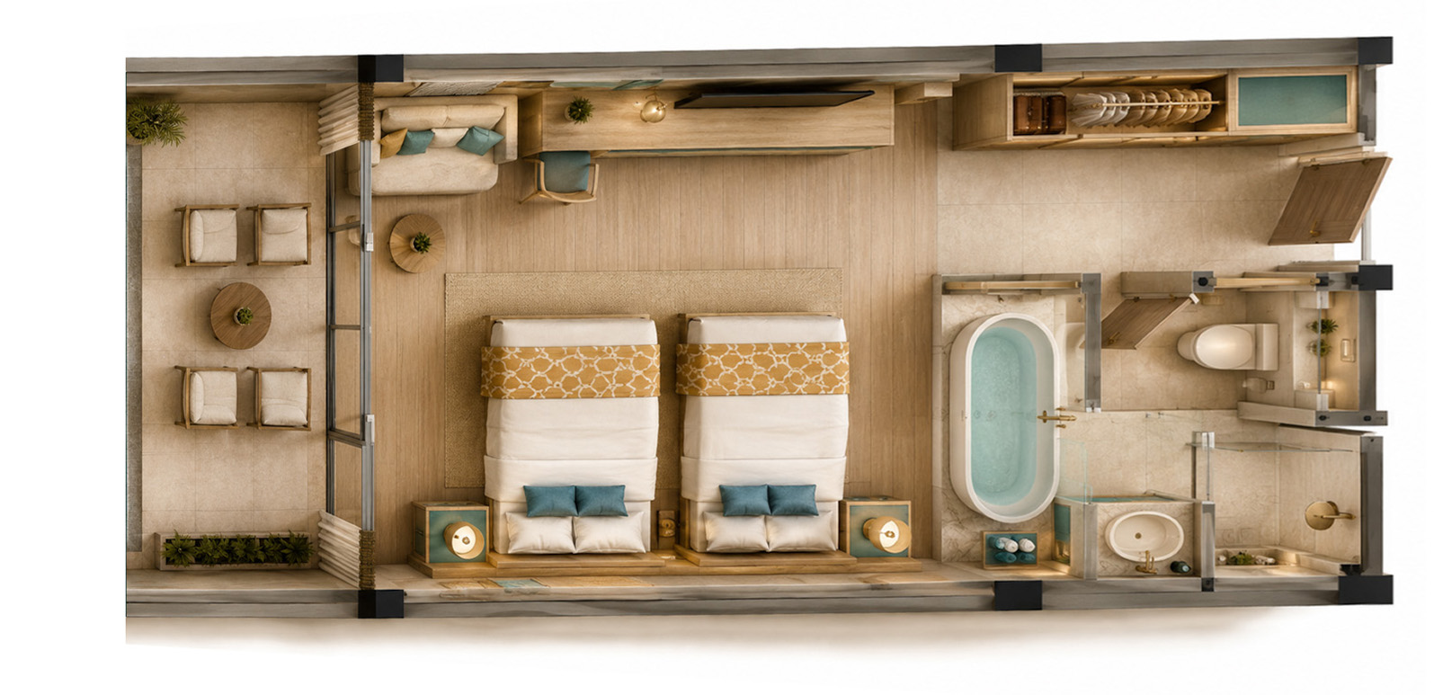 Seaside Sun Room floor plan